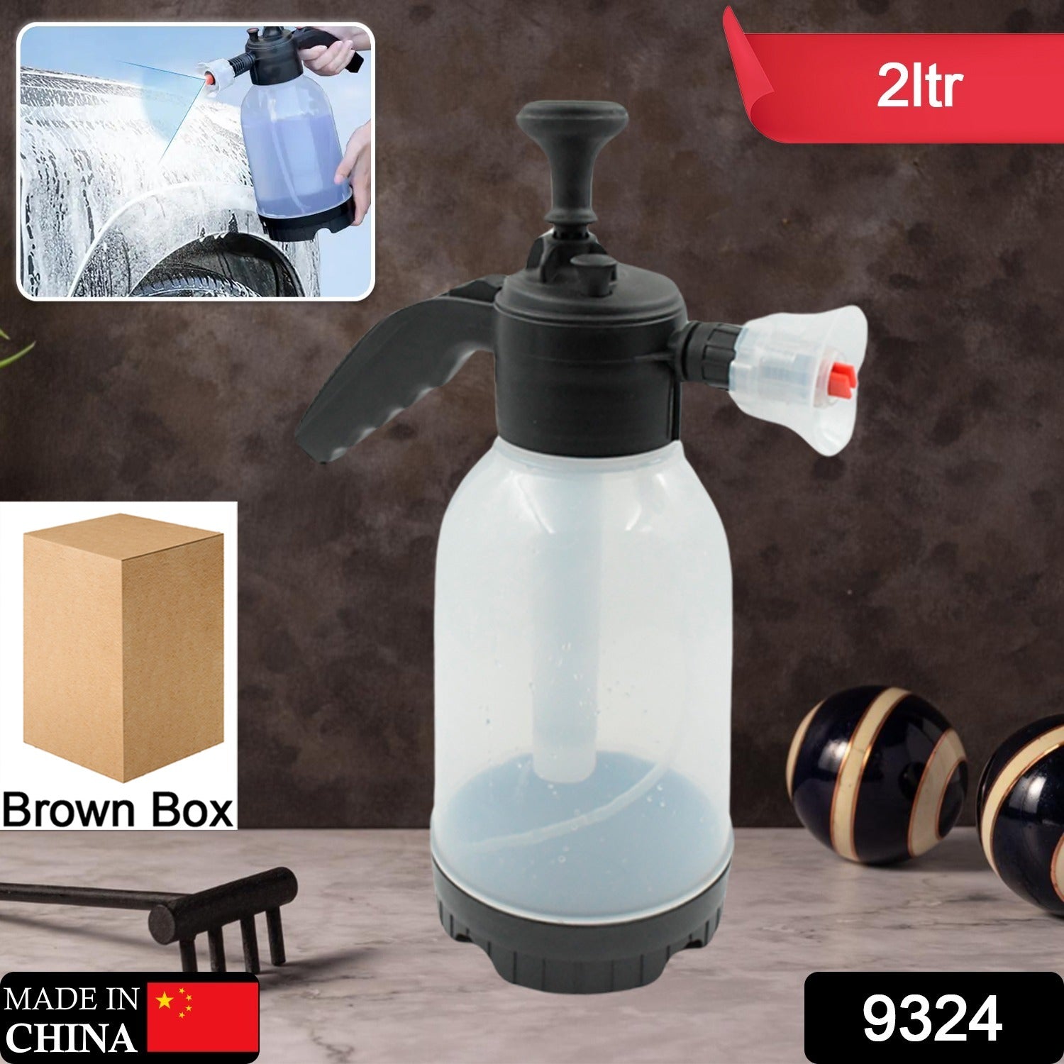 9324 Pressure Sprayer 2 Litres Garden Sprayer Hand Pump Sprayer Foam Sprayer Watering Bottle for Indoor Plants Cleaning Outdoor Garden (2 Ltr.) 9324 Pressure Sprayer 2 Litres Garden Sprayer Hand Pump Sprayer Foam Sprayer Watering Bottle for Indoor Plants Cleaning Outdoor Garden (2 Ltr.)